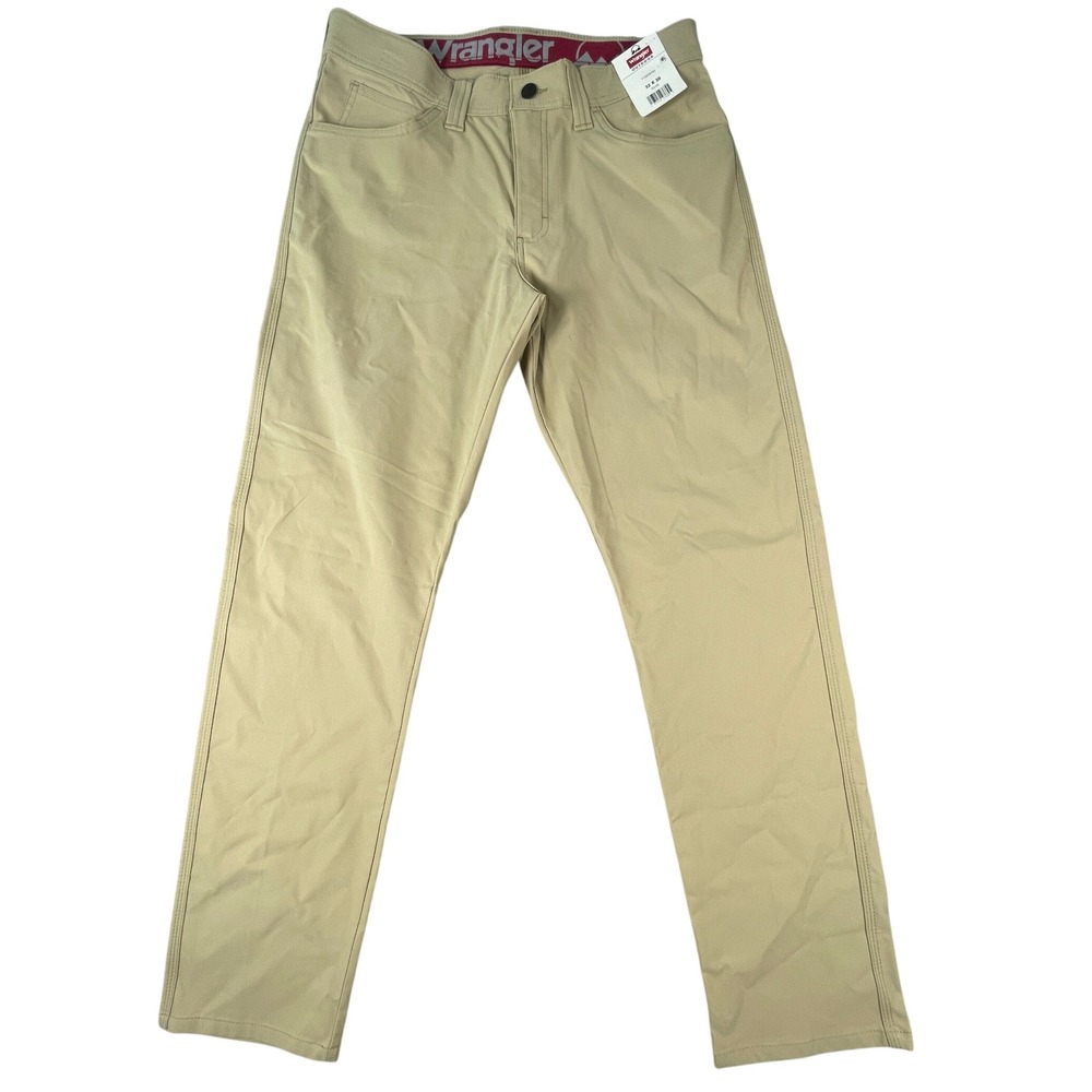 Wrangler Pants Mens 32x30 Tan Outdoor Hiking Performance Khaki NEW Lightweight